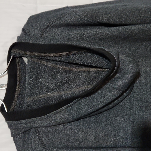 RBX MEN'S  SWEATER GRAY LOGO SPELLED OUT HOODIE HOODED PULLOVER MEDIUM - Picture 4 of 10